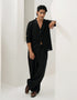 CROSS BODY LINEN SHIRT